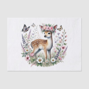 Papier Mousseline Boeuf de bois mignon décapant cerf