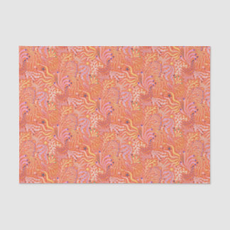 Papier Mousseline Bohème balnéaire Oranger Gazon de mer