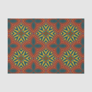 Papier Mousseline Bohême Hippie Rouge Bleu Jaune Cool ethnique Triba