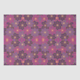 Papier Mousseline Boho arabe Elégant géométrique Marocain rose viole