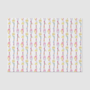 Papier Mousseline Boho Bohemian aquarelle papier tissu d'art