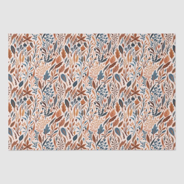 Papier Mousseline Boho Fall Leaves (Recto)