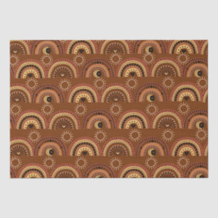 Papier Mousseline Boho Mystic Eye Rainbow Brown Arrière - plan