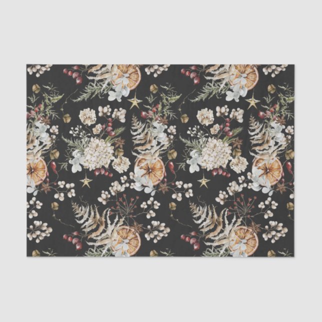 Papier Mousseline Boho noir (Recto)