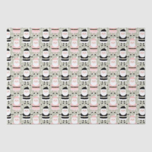 Papier Mousseline Boho Pink Green Père Noël Noël Noël Noël Noël Noël