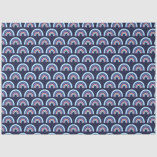 Papier Mousseline Boho Rainbow rose et bleu marine