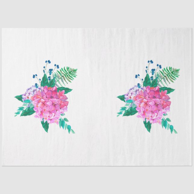 Papier Mousseline Boho Skull and Flowers Series Design 11 (Recto)