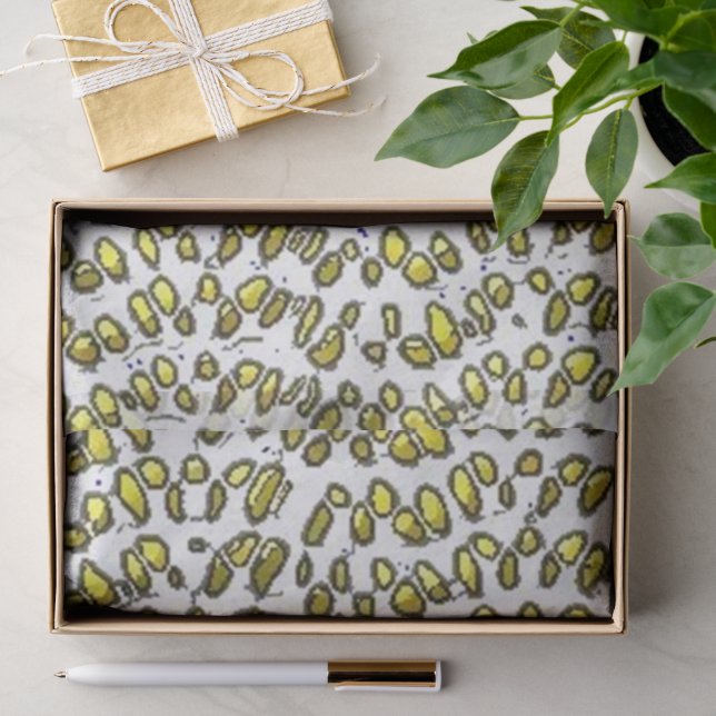 Papier Mousseline Boho Weave Faux Texture-Jaune (Cadeau)