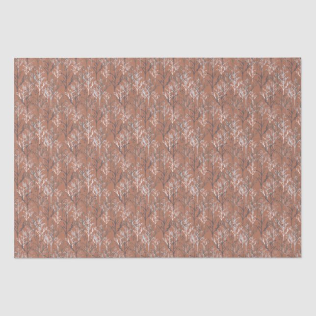 Papier Mousseline Bois d'hiver arbres d'hiver (Recto)