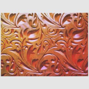 Papier Mousseline Bois sculpté au look veiné élégant abstrait marron