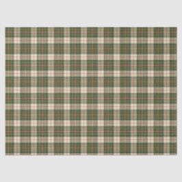 Papier Mousseline Boisson-bois vert plaid Beige Brown