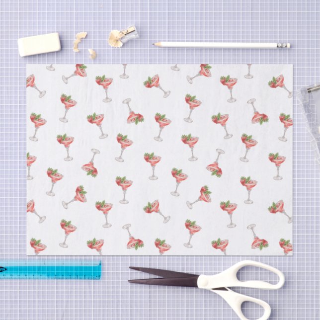 Papier Mousseline Boissons Cocktail De Fraise Rouges Enterrement De  (Artisanat)