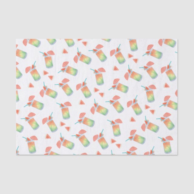Papier Mousseline Boissons d'été (Recto)