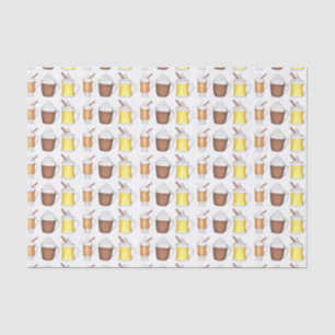 Papier Mousseline Boissons d'hiver Eggnog de cacao chaud rhum Noël