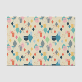 Papier Mousseline Boissons Modernes Du Milieu Du Siècle