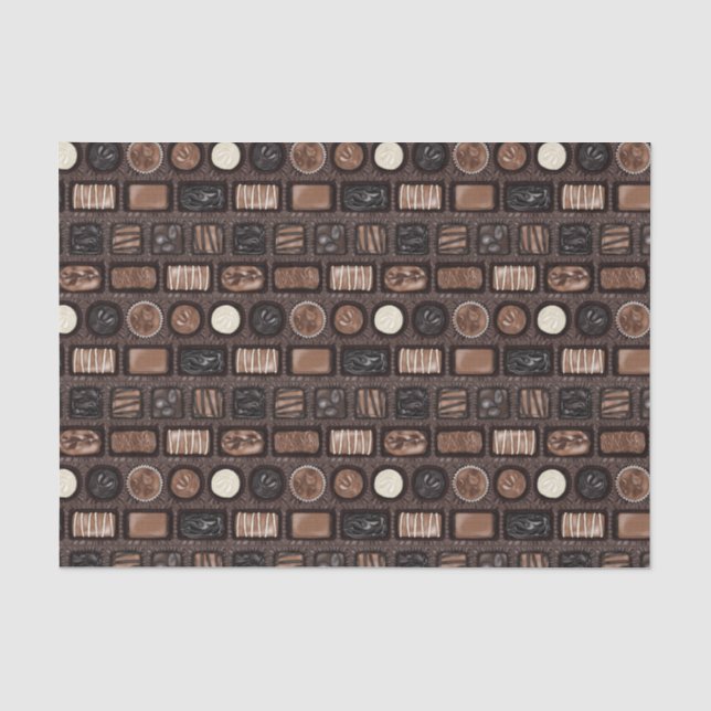 Papier Mousseline Boîte de papier de tissus de chocolat (Recto)