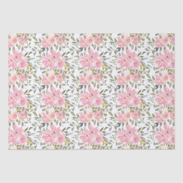 Papier Mousseline Boîtier Floral rose luxuriant pour petites entrepr (Recto)