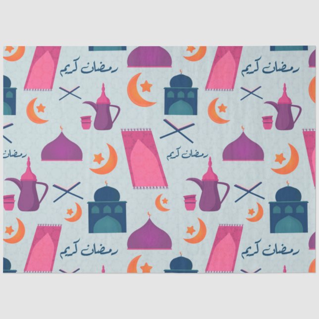 Papier Mousseline Bon Motif du Ramadan (Recto)