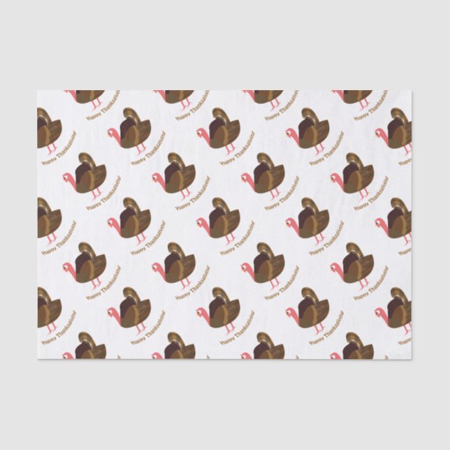Papier Mousseline Bon thanksgiving Turquie (Recto)