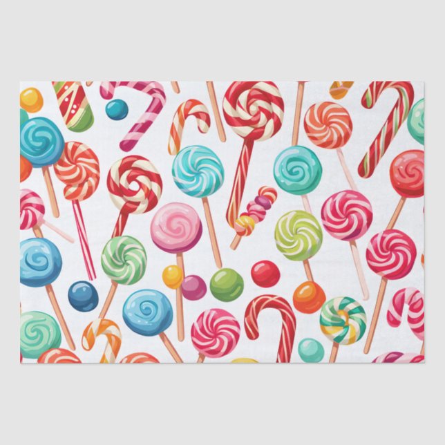Papier Mousseline bonbon de noël délice papier de tissu (Recto)