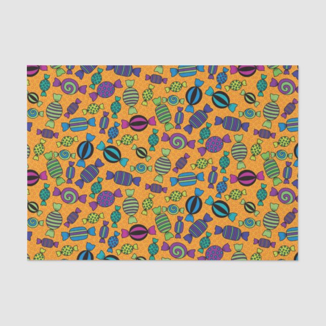 Papier Mousseline Bonbons durs d'Halloween (Recto)