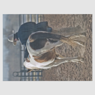 Papier Mousseline Bond magnifique Western Horse Cowboy