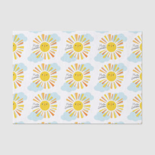 Papier Mousseline Bonjour Baby shower Sunshine