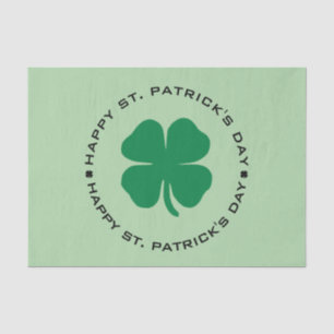 Papier Mousseline Bonne St. Patrick's Day Shamrock Lucky Charm