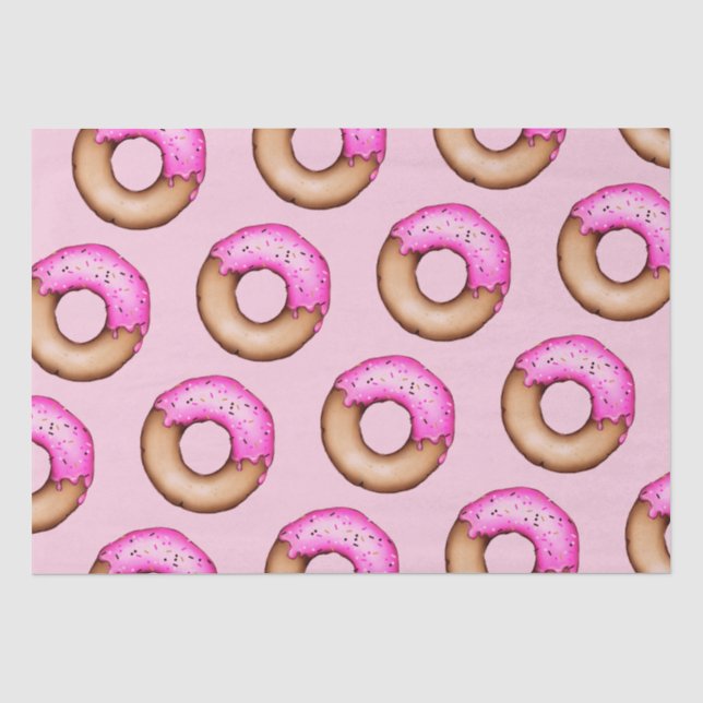 Papier Mousseline Bons beignets congelés rose avec Motif d'arrosage (Recto)