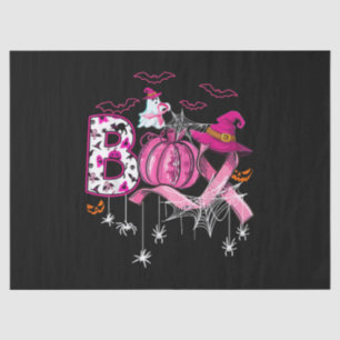 Papier Mousseline Boo Halloween Citrouille Pink Ribbon sorcière Poub