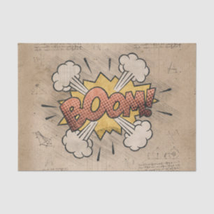 Papier Mousseline BOOM ! Livre de bande dessinée vintage Steampunk P