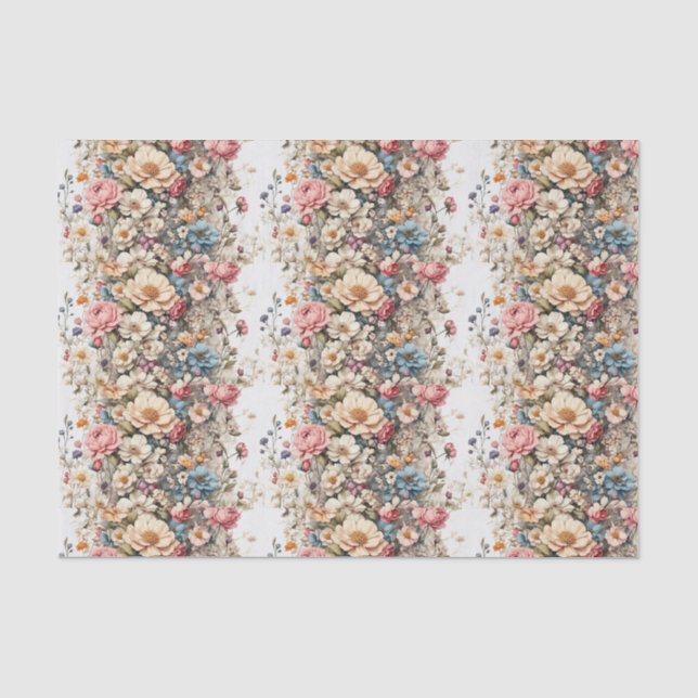 Papier Mousseline Bordure du jardin (Recto)
