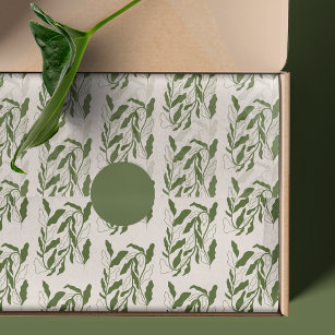 Papier Mousseline Botanique moderne Motif emballage papier de tissus