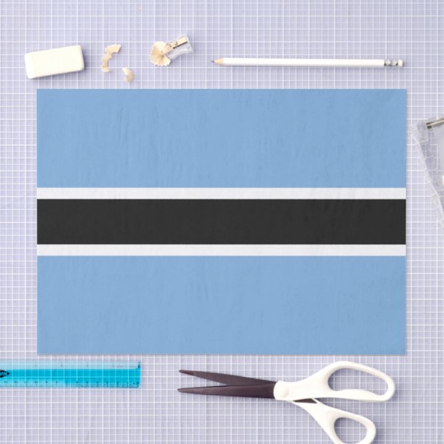 Papier Mousseline Botswana fashion, Botswana Flag tissue paper (Artisanat)