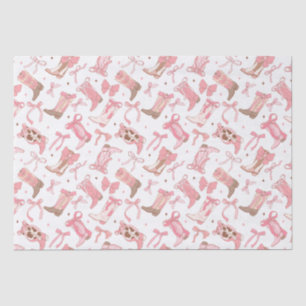 Papier Mousseline Bottes rodéo rose occidentale avec Fête des mariée