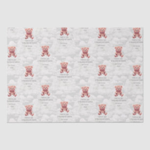 Papier Mousseline Boucherie King ours en peluche sur mesure heureux