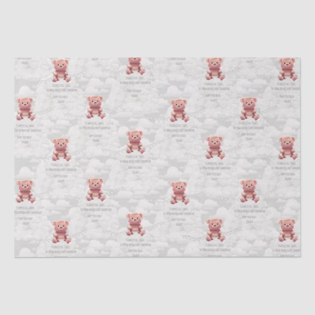 Papier Mousseline Boucherie King ours en peluche sur mesure heureux  (Recto)