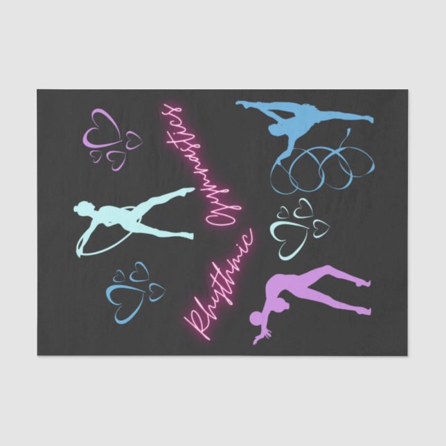 Papier Mousseline Boucle de gymnastique rythmique, ruban et balle (Recto)