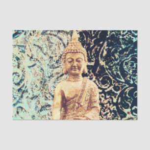 Papier Mousseline Bouddha assis de la Terre Élégant Zen Illumination