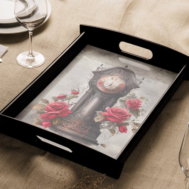 Papier Mousseline Boudoir victorien | Horloge grand-père antique (Créateur téléchargé)