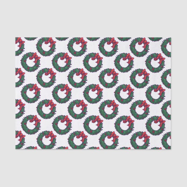 Papier Mousseline Boughs de Holly (Recto)