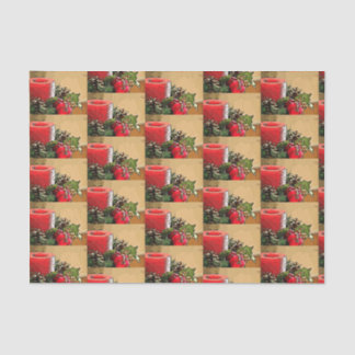 Papier Mousseline Bougie Poinsettia