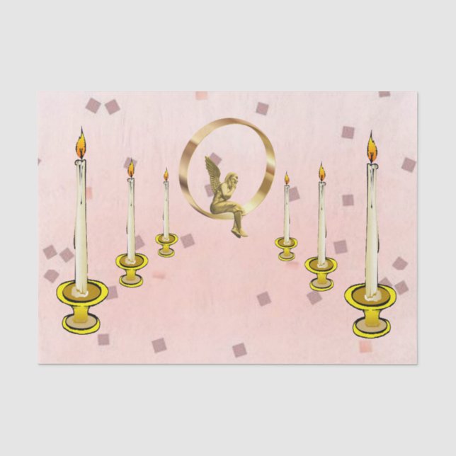 Papier Mousseline Bougies en papier tissu (Recto)