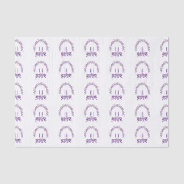Papier Mousseline Bougies violettes (Recto)