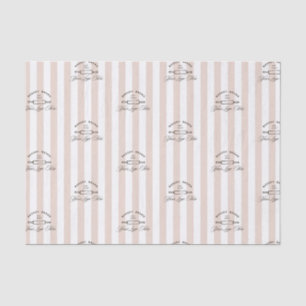 Papier Mousseline Boulangerie à rayures françaises chic Logo Affaire