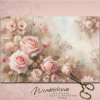Bouquet Ancien De Pink Pastel Découpage Rose