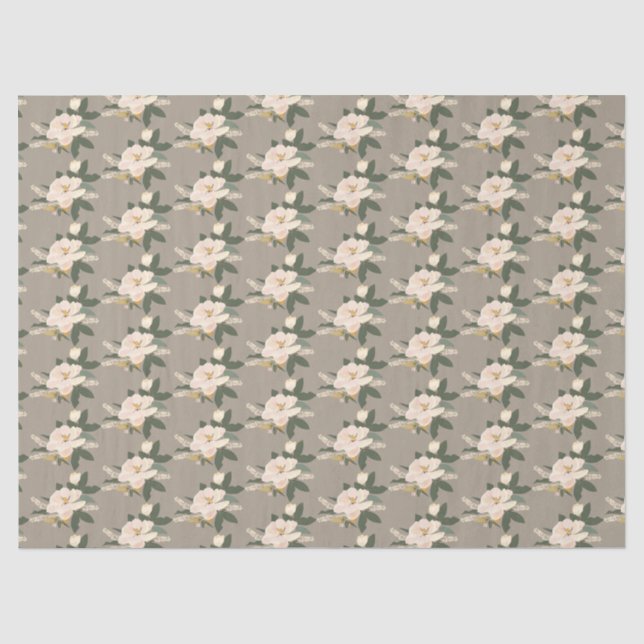 Papier Mousseline Bouquet de fleurs de printemps Magnolia (Recto)