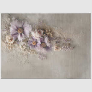 Papier Mousseline Bouquet de fleurs Lilac Reverie II & superposition