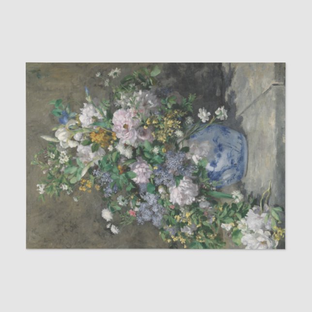 Papier Mousseline Bouquet de printemps par Auguste Renoir (Recto)