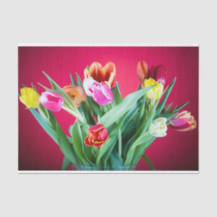 Papier Mousseline Bouquet de tulips